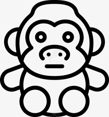 大猩猩软玩具2直线型图标