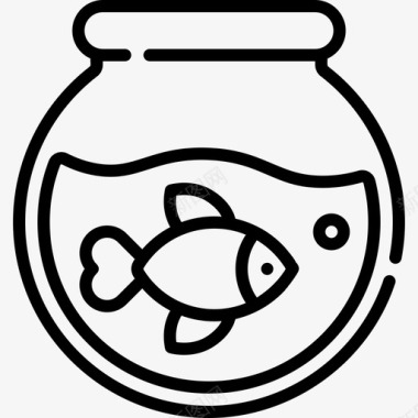 鱼缸宠物店93线性图标