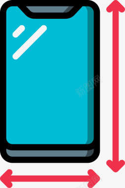 智能手机ui概念4线性颜色图标