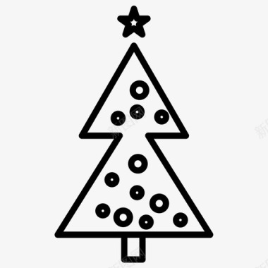 圣诞节庆祝活动圣诞树图标