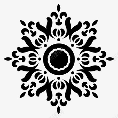 部落纹身设计圆圈设计装饰圆图标