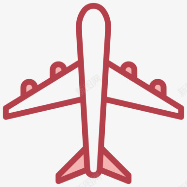飞机173号机场红色图标
