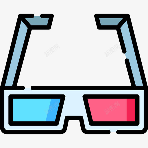 3d眼镜媒体技术37线性彩色svg_新图网 https://ixintu.com 3d 眼镜 媒体 技术 线性 彩色