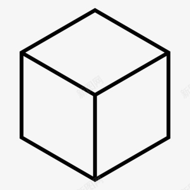立方体长方体几何学图标
