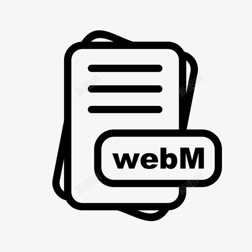 webm文件扩展名文件格式webnsvg_新图网 https://ixintu.com 文件 webm 扩展名 格式 webn 类型 集合 图标