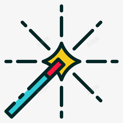 Sparklerparty113线性颜色svg_新图网 https://ixintu.com Sparkler party 线性 颜色