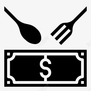饥饿的钱贪婪美元符号图标