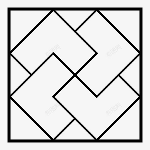 拼图瓷砖图案svg_新图网 https://ixintu.com 图案 拼图 瓷砖 正方形 模板