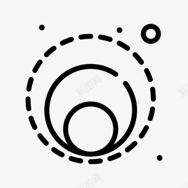 圆圈抽象6直线图标