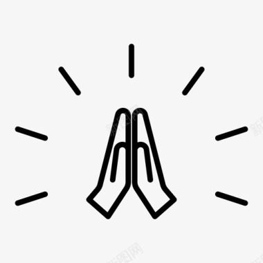 祈祷手势恳求图标