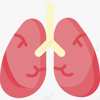 肺内科58扁平图标