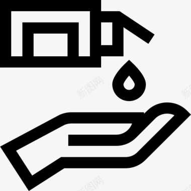 洗手液洗手液24线性图标