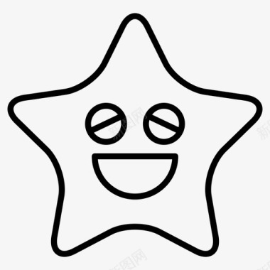 星星表情符号困倦图标