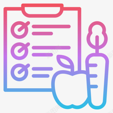 饮食饮食与健身9梯度图标