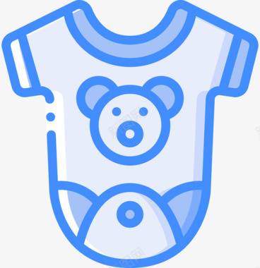 婴儿服装婴儿1蓝色图标