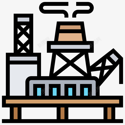 钻机石油工业24线颜色svg_新图网 https://ixintu.com 钻机 石油工业 颜色