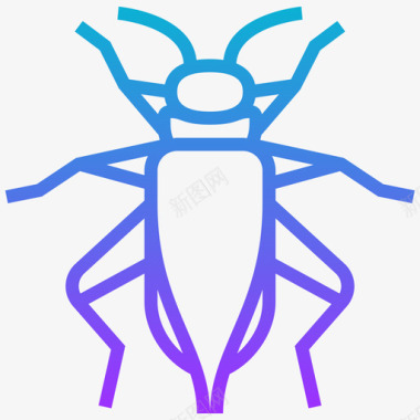 蟋蟀昆虫7梯度图标