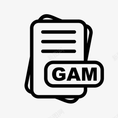gam文件扩展名文件格式文件类型集合图标包图标