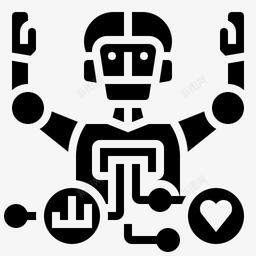 机器人人工智能118字形svg_新图网 https://ixintu.com 机器人 人工智能 字形