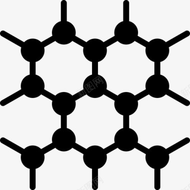 石墨烯技术网格纳米技术图标