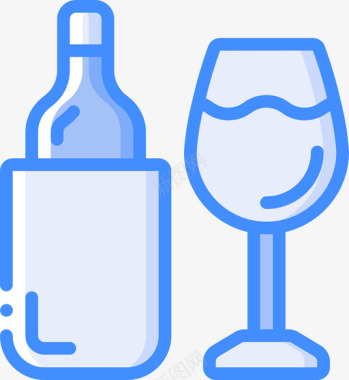 葡萄酒保持凉爽3蓝色图标