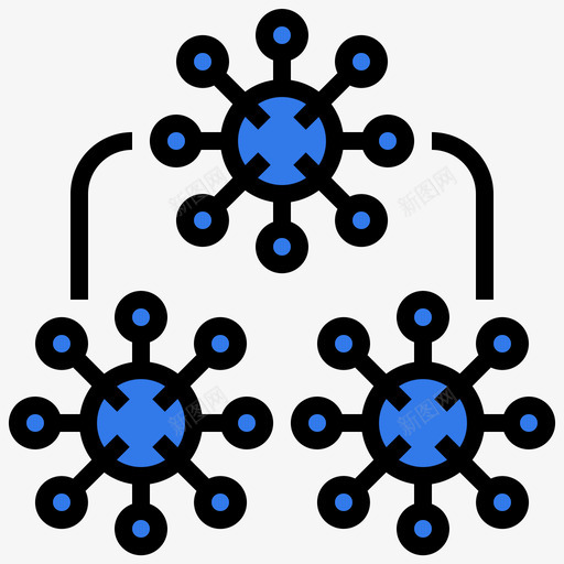 连接病毒传播65线性颜色svg_新图网 https://ixintu.com 连接 病毒 传播 线性 颜色