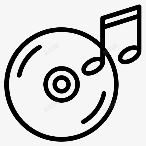 音乐及cd磁盘多媒体svg_新图网 https://ixintu.com 音乐 cd 磁盘 多媒体 vcd 视频 网店 产品 类别