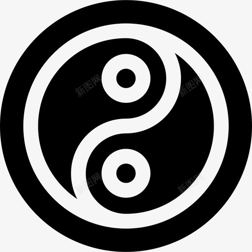 YingYang嬉皮士42填充svg_新图网 https://ixintu.com Ying Yang 嬉皮士 填充