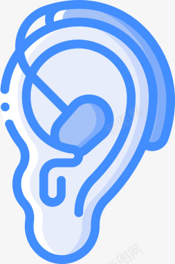 助听器退休4蓝色图标