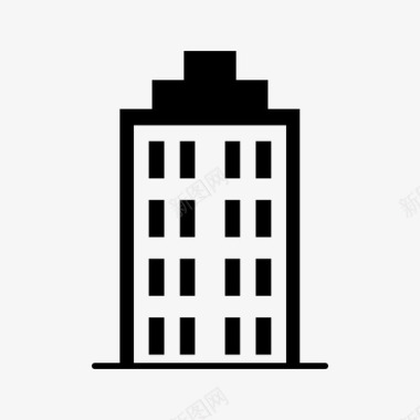 建筑物城市字形图标图标
