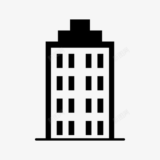 建筑物城市字形图标svg_新图网 https://ixintu.com 城市 建筑物 字形 图标