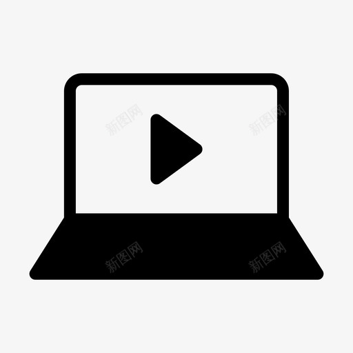 笔记本电脑视频广告营销svg_新图网 https://ixintu.com 笔记本 电脑 视频 广告 营销 播放 媒体 字形