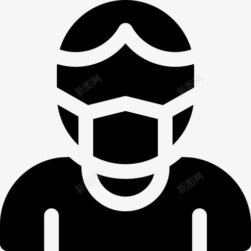 医用面罩冠状病毒预防5填充型svg_新图网 https://ixintu.com 医用 面罩 冠状 病毒 预防 填充型