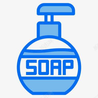 肥皂医疗保健29蓝色图标