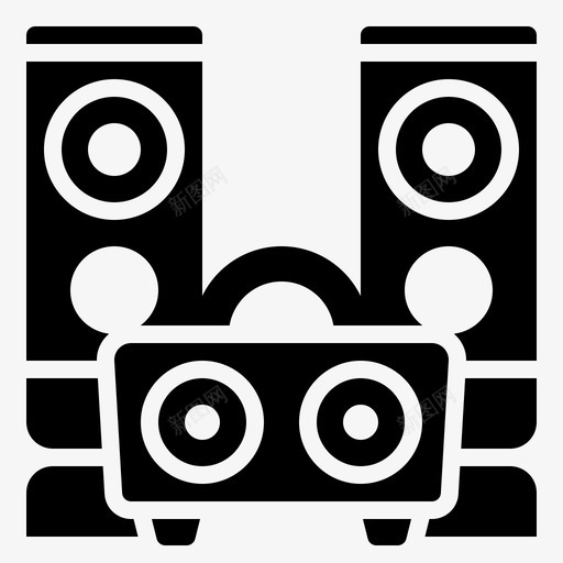 扬声器家庭音乐svg_新图网 https://ixintu.com 扬声器 家庭 音乐 立体声 剧院 电影 图像