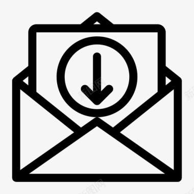 邮件接收下载信件图标