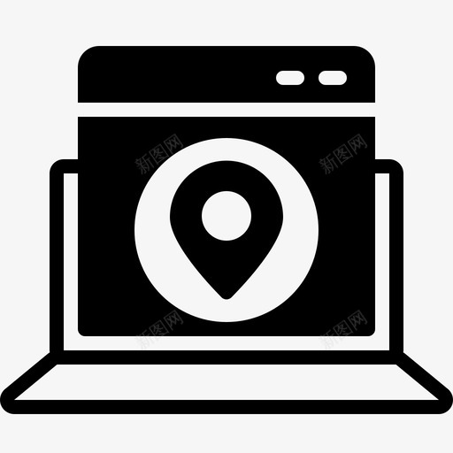 网站地图当代方向svg_新图网 https://ixintu.com 网站 地图 当代 方向 笔记本 电脑 标记 导航