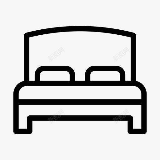 酒店床内部枕头svg_新图网 https://ixintu.com 酒店 内部 枕头 睡眠 旅行 线路 字形