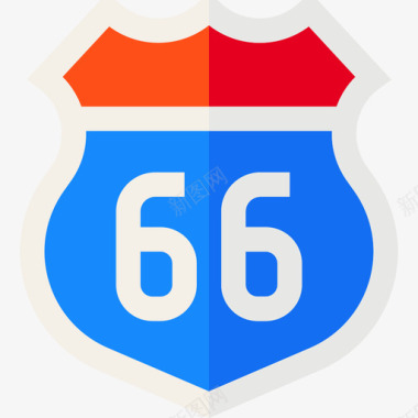 66号公路美利坚合众国8号平坦图标