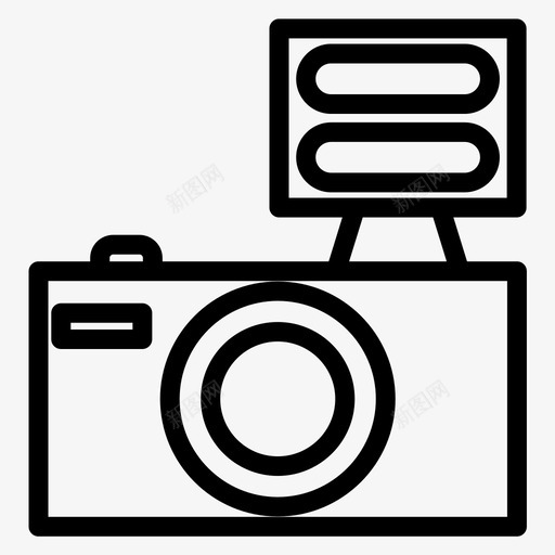 相机数码单反相机svg_新图网 https://ixintu.com 相机 数码 单反 摄影 粗体 线条