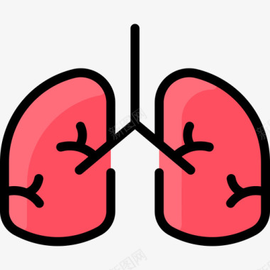 肺冠状病毒115线状颜色图标