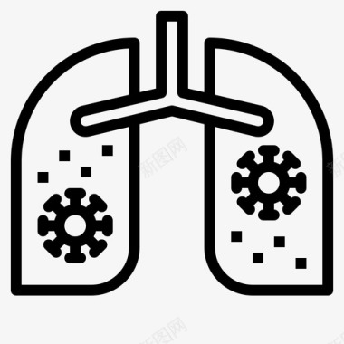 肺医疗保健26线性图标