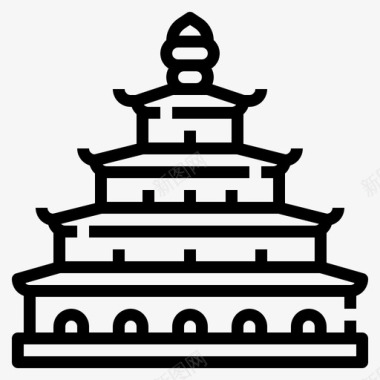 宝塔中国96直线型图标