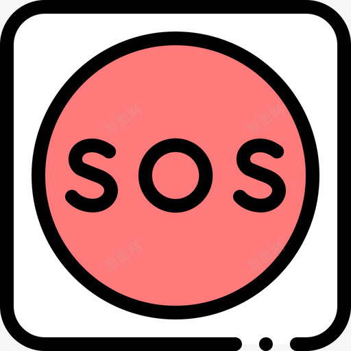 Sos急救服务52线性颜色svg_新图网 https://ixintu.com Sos 急救 手绘sos求救信号 服务 线性 颜色