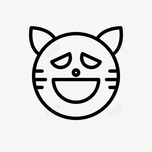 老虎动物无聊svg_新图网 https://ixintu.com 老虎 表情 符号 动物 无聊 可爱 1行