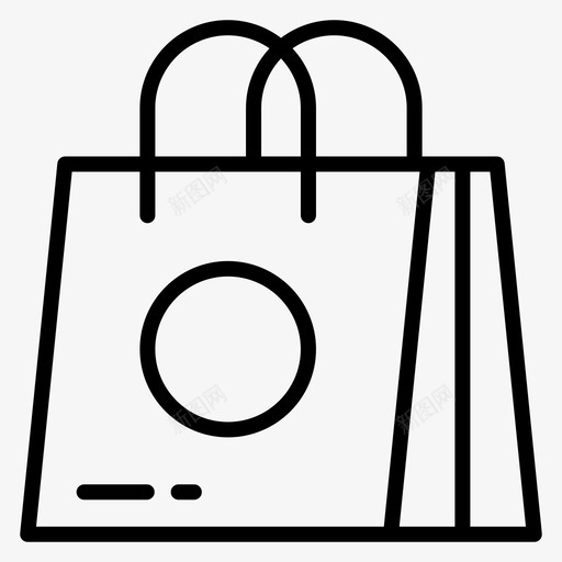 纸袋零售55线性svg_新图网 https://ixintu.com 纸袋 零售 线性