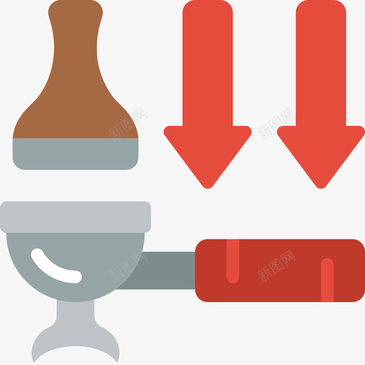 捣固咖啡师2平坦svg_新图网 https://ixintu.com 捣固 咖啡 平坦