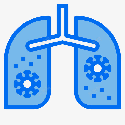 肺部医疗保健29蓝色svg_新图网 https://ixintu.com 健康 医疗保健 肺部 蓝色