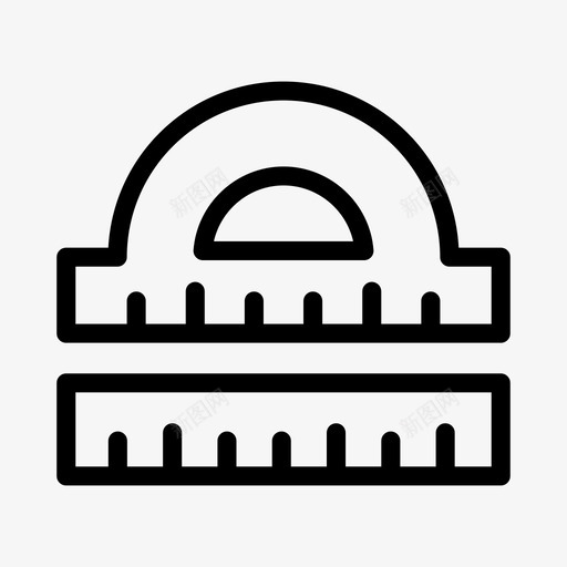 尺量角器教育几何svg_新图网 https://ixintu.com 量角器 教育 几何 测量 学校 字形