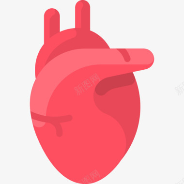 心脏冠状病毒114扁平图标